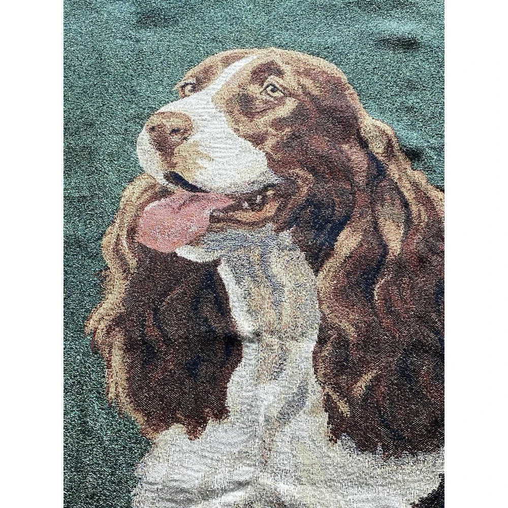 Cocker Spinger Spaniel Brown White Dog Puppy Tapestry Throw 58